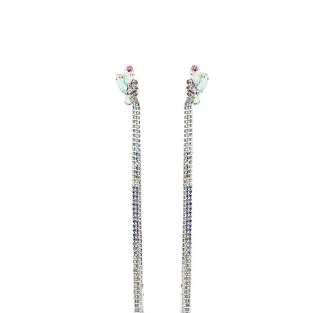 Geometric Drape Earrings Women Hot Trend Luxury Designer Y2k Crystal Accessories Statement Jewelry High Quality Wedding Gift
