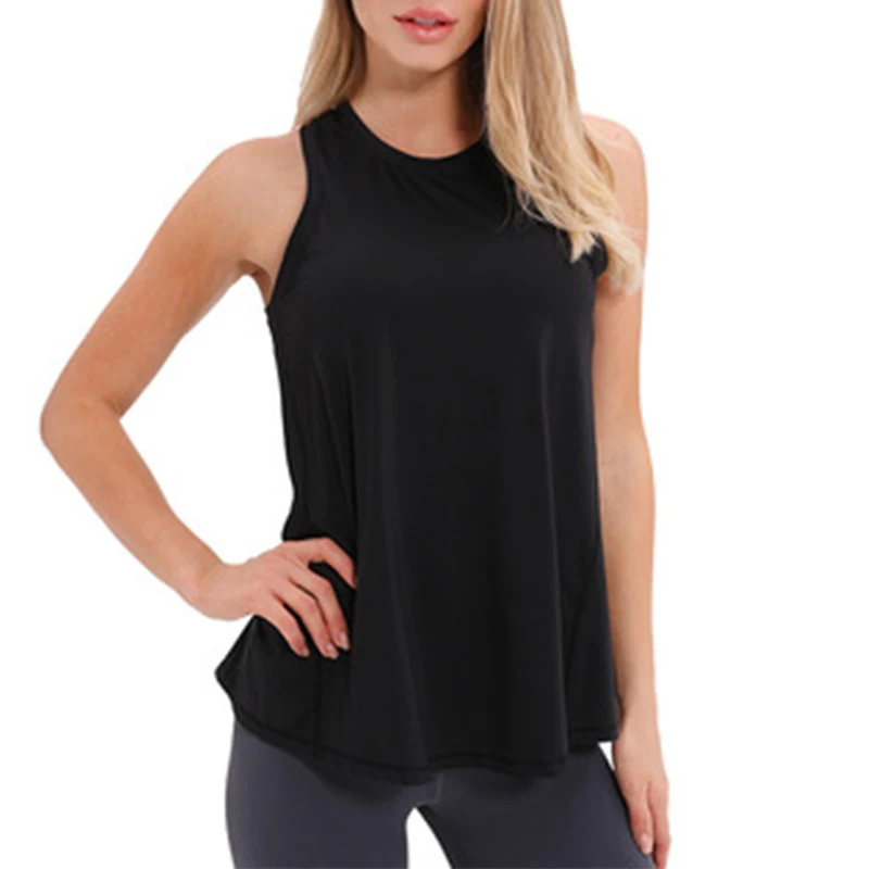 Loose Top Activewear Naked-Feel Athletic Yoga Vest Open Back Yoga Tank Tops Stretch Sexy Blouse Sport Fitness Tank Tops S-2XL
