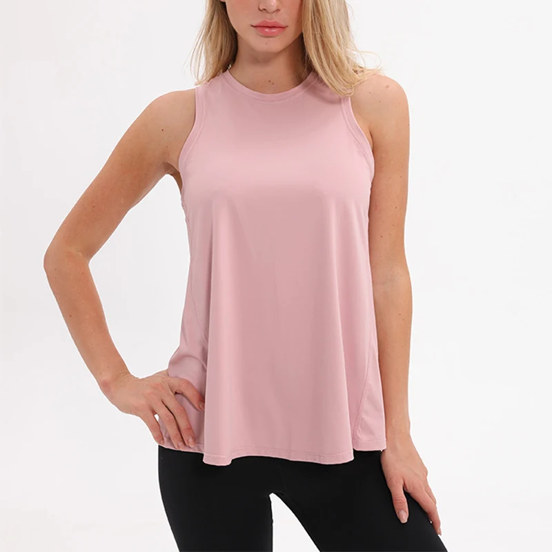 Loose Top Activewear Naked-Feel Athletic Yoga Vest Open Back Yoga Tank Tops Stretch Sexy Blouse Sport Fitness Tank Tops S-2XL