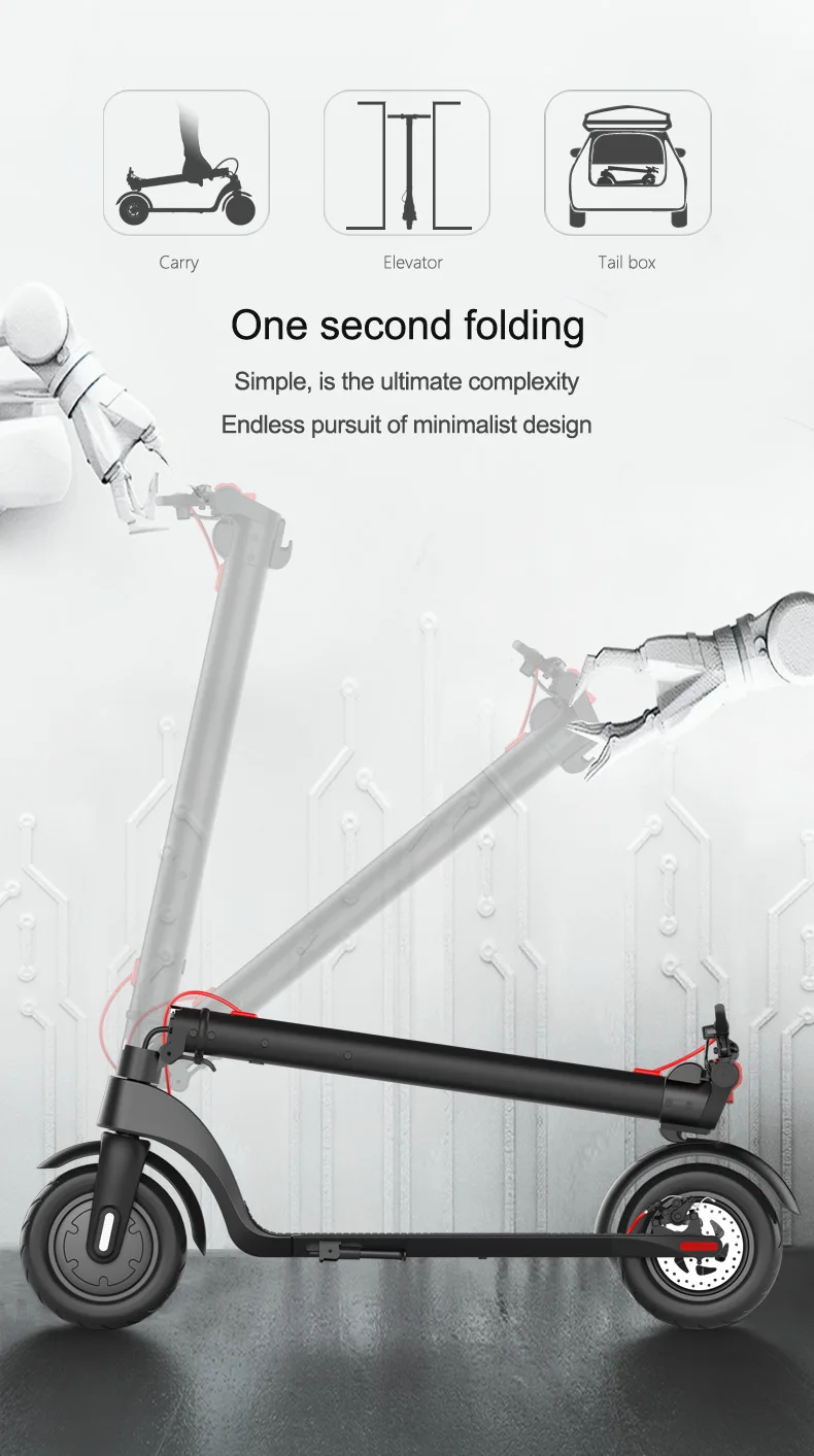 Warehouse In Europe X7 36V/5Ah Battery 8.5 Inches X7 Electric Scooter Foldable Frame 350W Brushless Motor 25KM Mileage Escooter