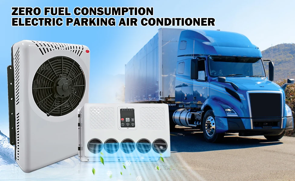 Treeligo Car Cooling 12V Air Conditioner 12000btu 24V Electrical Split Air AC Unit For RV Truck Tractors Van Motorhome Camper