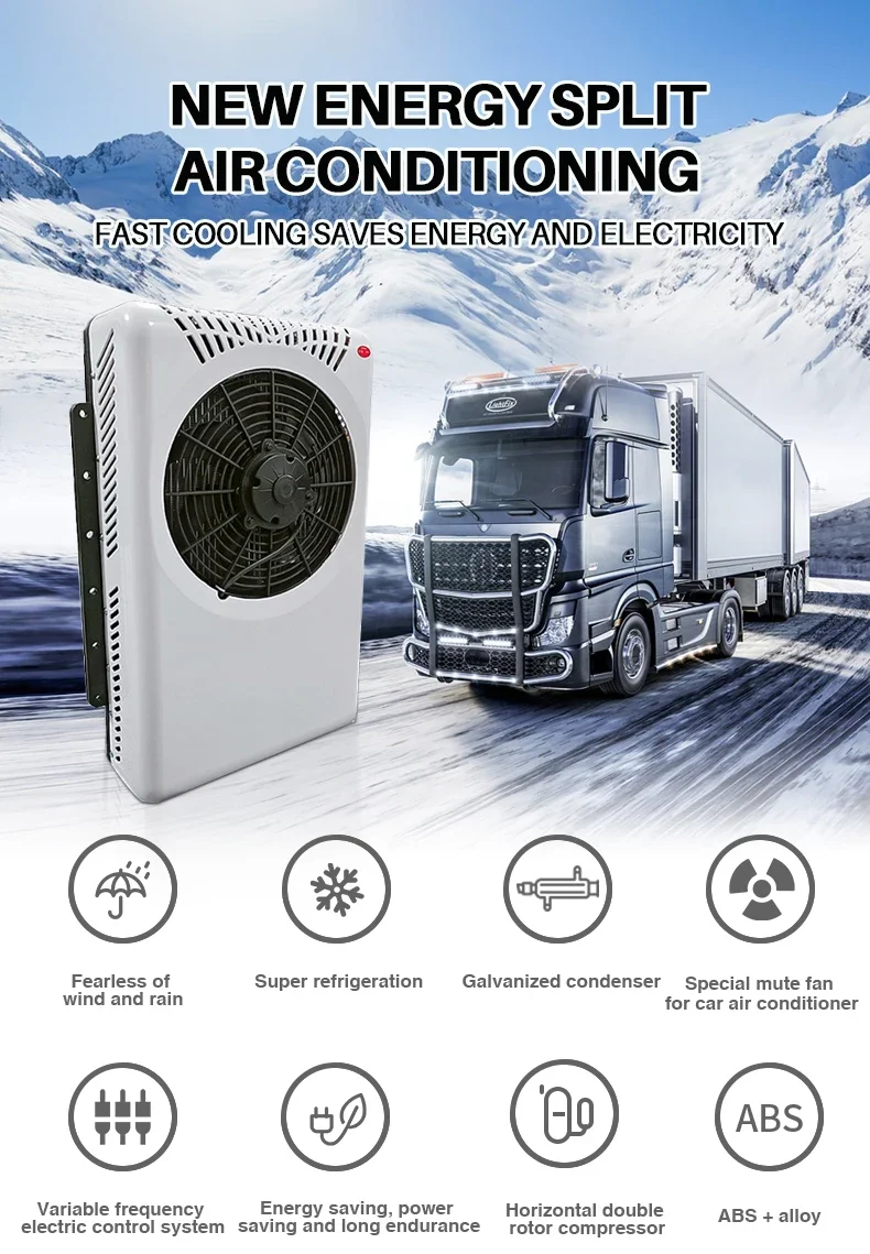 Treeligo Car Cooling 12V Air Conditioner 12000btu 24V Electrical Split Air AC Unit For RV Truck Tractors Van Motorhome Camper