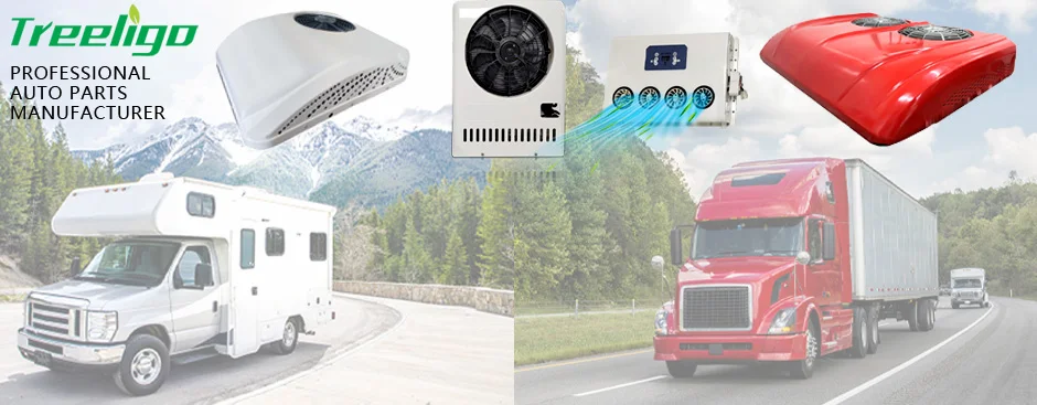 Treeligo Car Cooling 12V Air Conditioner 12000btu 24V Electrical Split Air AC Unit For RV Truck Tractors Van Motorhome Camper