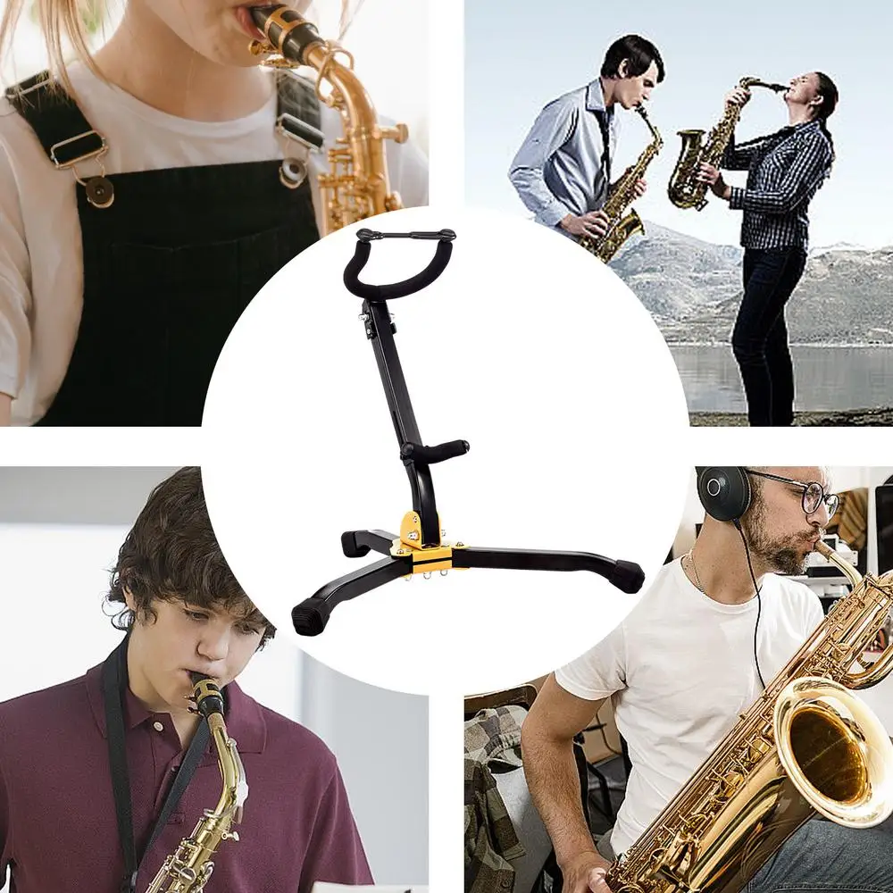Saxophone Stand For Alto Sax Saxophone Holder Rack Adjustable Metal Triangle Base Saxophone Stand For Saxophone Lovers Kids
