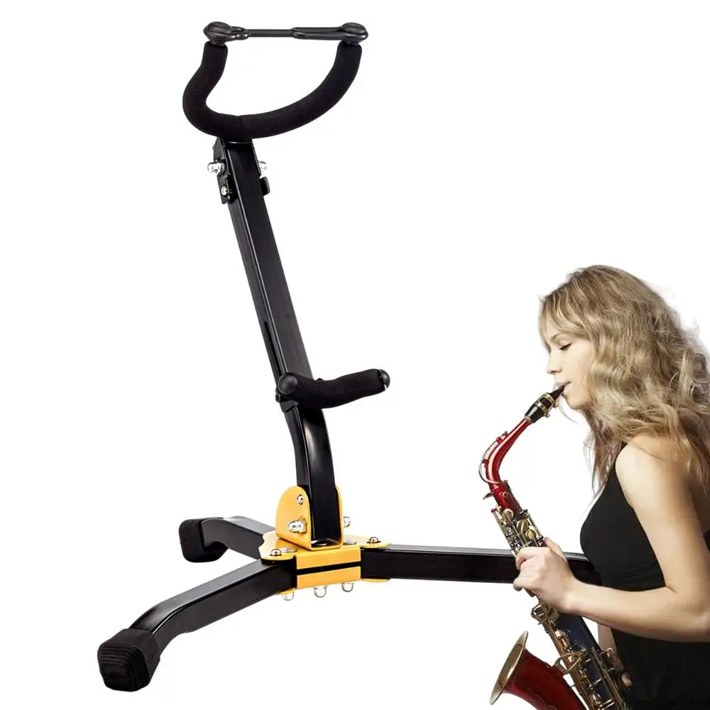 Saxophone Stand For Alto Sax Saxophone Holder Rack Adjustable Metal Triangle Base Saxophone Stand For Saxophone Lovers Kids