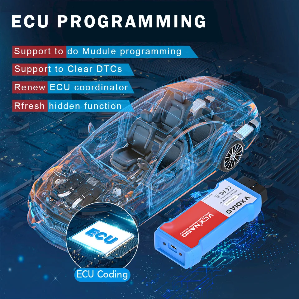 VXDIAG VCX NANO NX500 For Ford /Mazda OBD2 full system Diagnostic tool IDS V121 auto scanner J2534 PCM ECU Coding/Programming