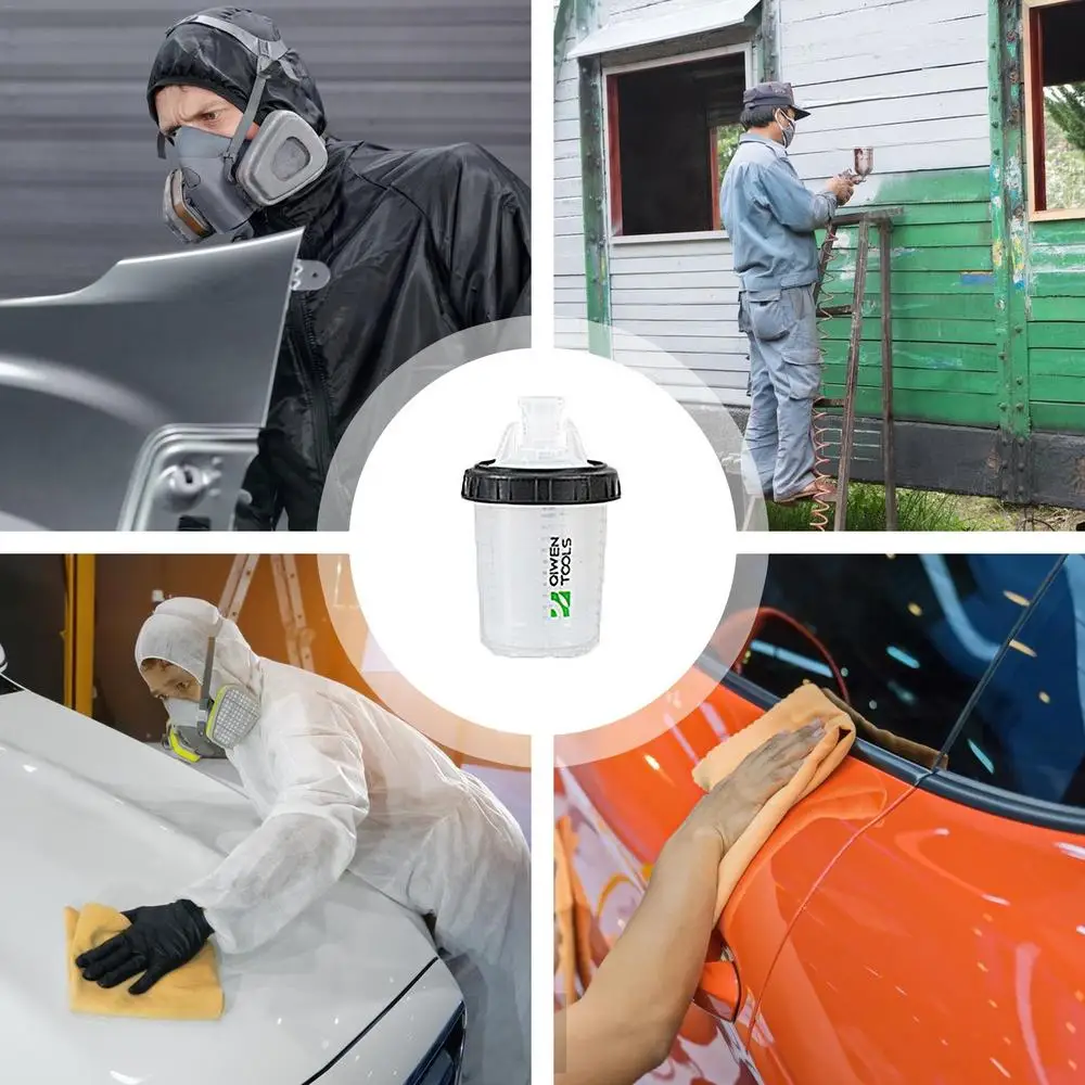 Mixing Cup For Hvlp Paint Spray Car Painting Kit With Clear Scale Paint Tools & Equipment With 50 Cup & Lids System Spray Guns &
