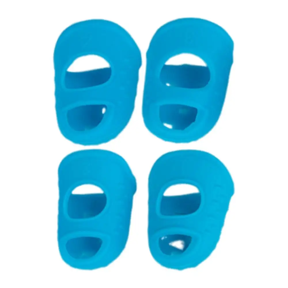 Silicone Finger Protectors 4PCS Soft Silicone Fingertip Grips Finger Sleeve Kalimba Thumb Picks Small Guitar Nails For Stringed