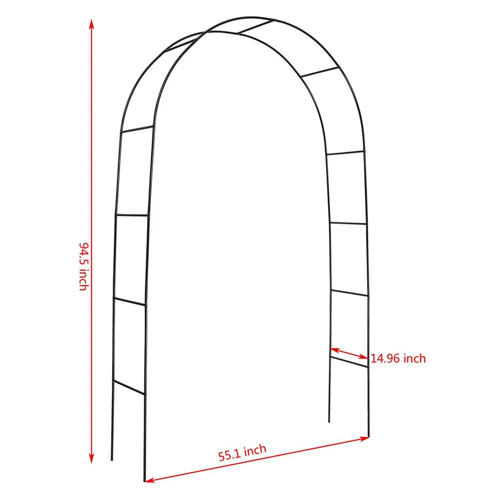 Heavy Duty Metal Garden Arch Rose Archway Pergola Arbour Climbing Plants Trellis Outdoor Garden Patio Pergola Support