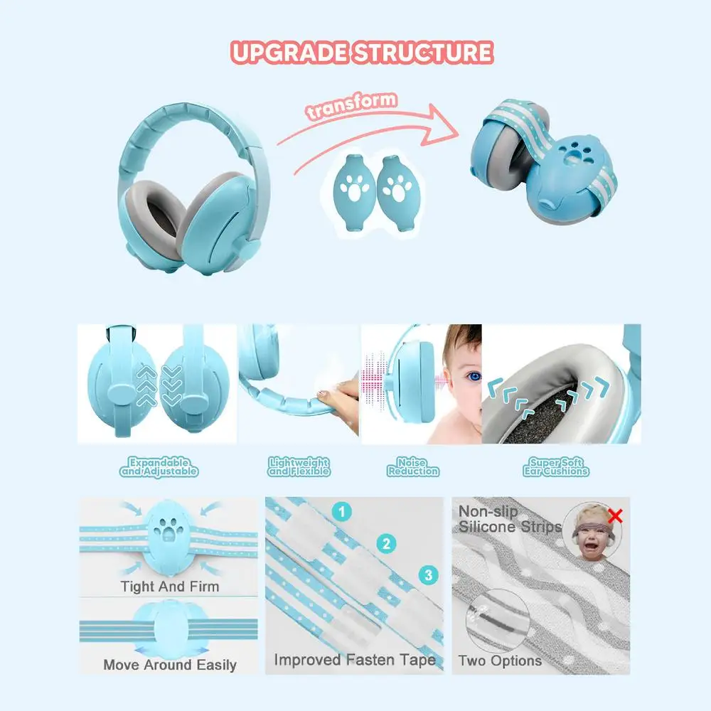 Noise Cancelling Muff For Kids Safety Hearing Ear Muff Noise Cancelling Passive Adjustable Comfort Portable Ear Muffs For