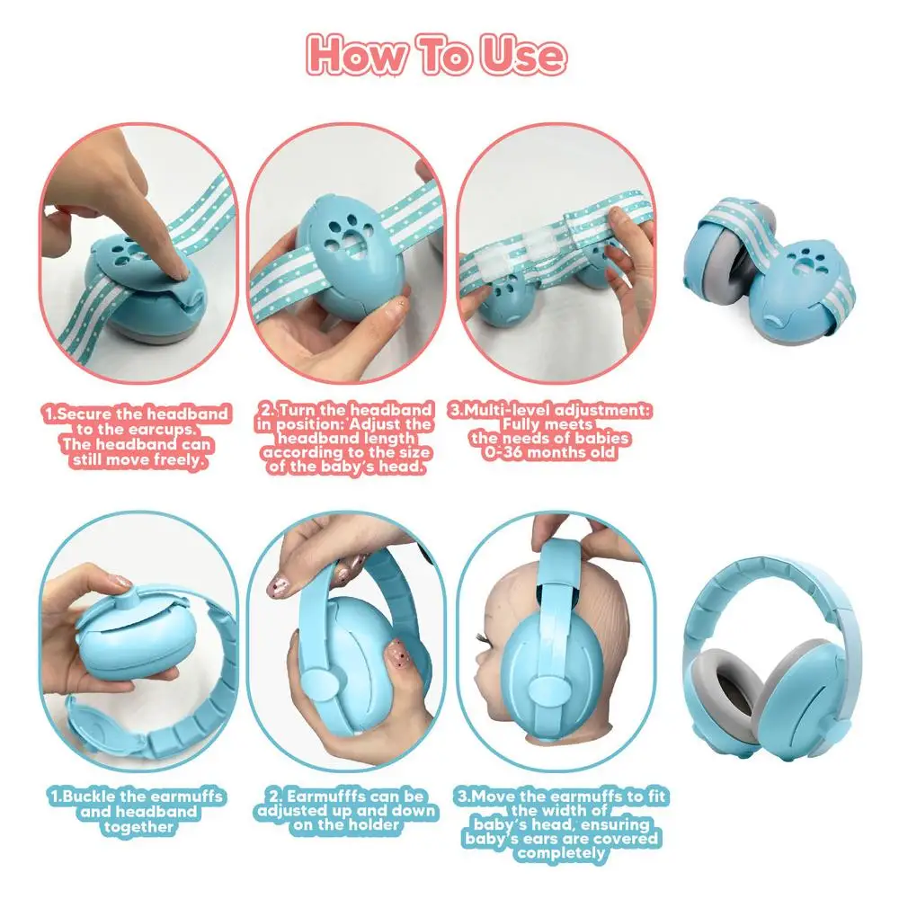 Noise Cancelling Muff For Kids Safety Hearing Ear Muff Noise Cancelling Passive Adjustable Comfort Portable Ear Muffs For
