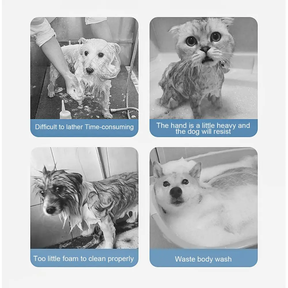 Dog Soap Foamer Dog Electric Foaming Shampoo Dispenser Pet Soap & Shampoo Sprayer Waterproof For Pet Bathing Kitchen Cleaning