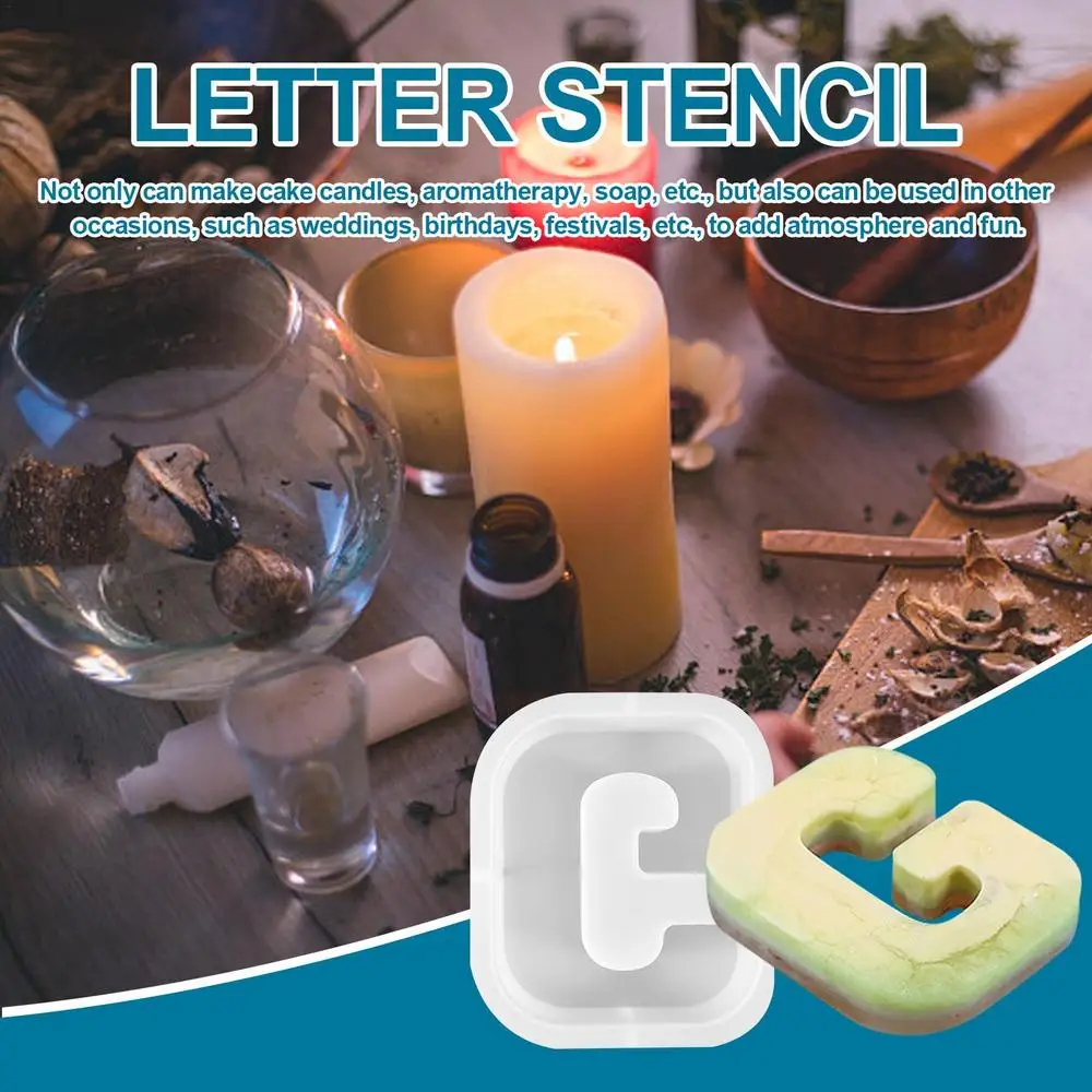 Resin Letter Molds Letter Candle Mold Baking Molds For DIYs Candle Chocolate Cake Plaster Home Decor Candle Making Supplies