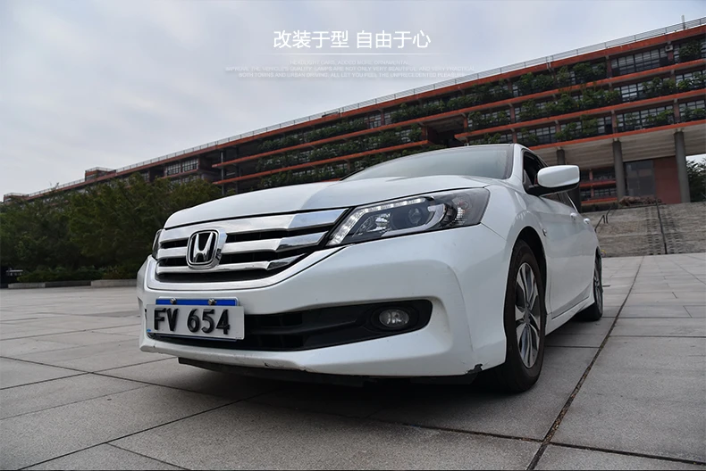 AKD Head Lamp for Honda Accord G9 LED Headlight 2013-2015 Headlights Accord DRL Turn Signal High Beam Angel Eye Projector Lens