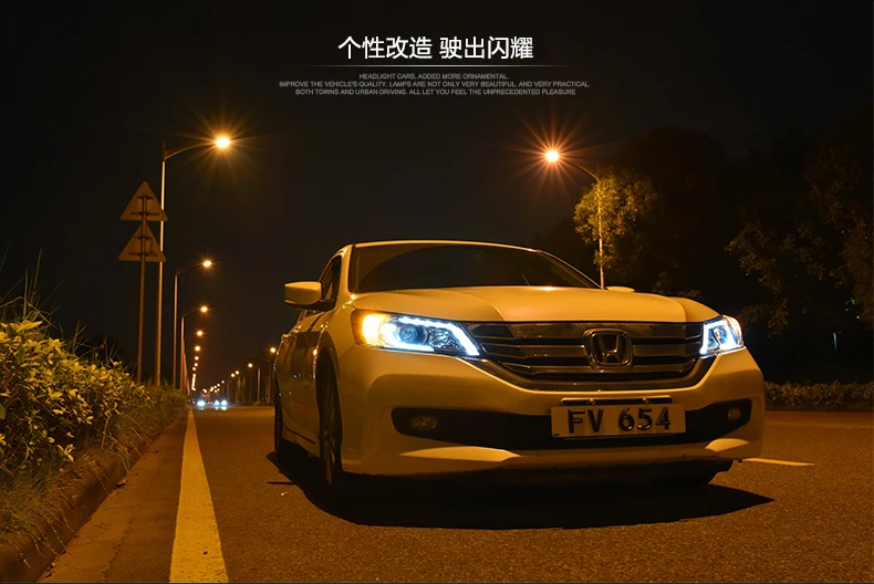 AKD Head Lamp for Honda Accord G9 LED Headlight 2013-2015 Headlights Accord DRL Turn Signal High Beam Angel Eye Projector Lens