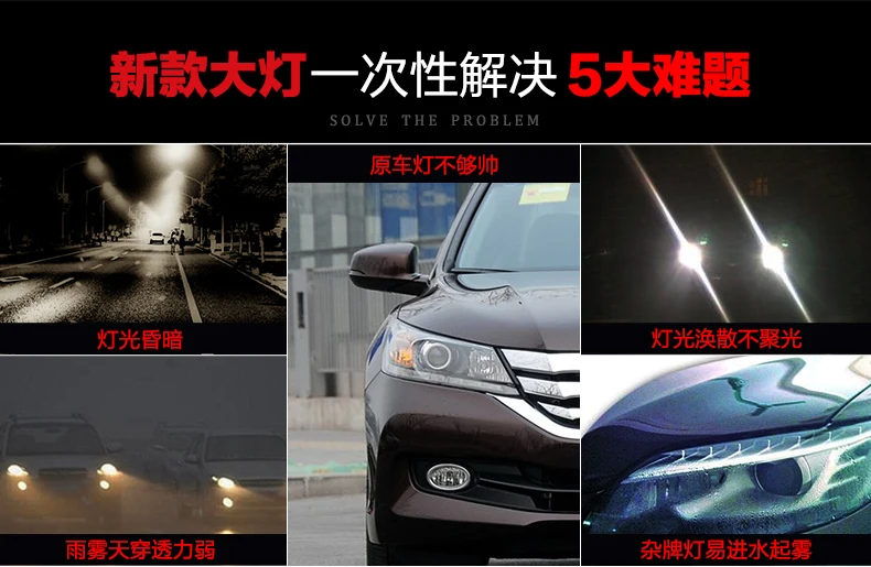 AKD Head Lamp for Honda Accord G9 LED Headlight 2013-2015 Headlights Accord DRL Turn Signal High Beam Angel Eye Projector Lens