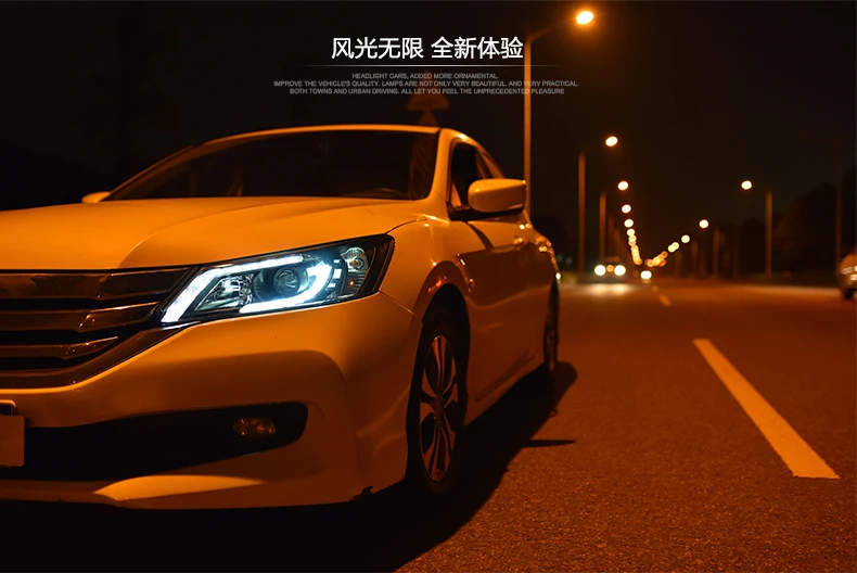 AKD Head Lamp for Honda Accord G9 LED Headlight 2013-2015 Headlights Accord DRL Turn Signal High Beam Angel Eye Projector Lens