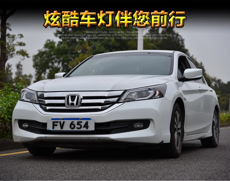 AKD Head Lamp for Honda Accord G9 LED Headlight 2013-2015 Headlights Accord DRL Turn Signal High Beam Angel Eye Projector Lens