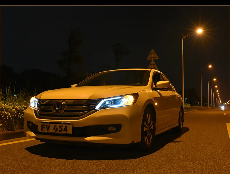 AKD Head Lamp for Honda Accord G9 LED Headlight 2013-2015 Headlights Accord DRL Turn Signal High Beam Angel Eye Projector Lens