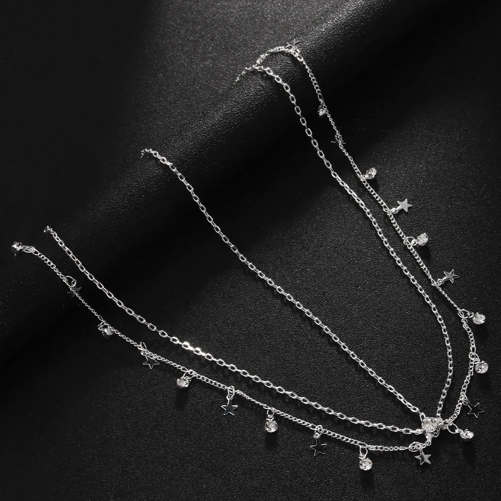 Stonefans New Boho Pentagram Head Chain Wedding Elegant Headpiece Bling Fashion Bridal Forehead Indian Jewelry Hair Accessories