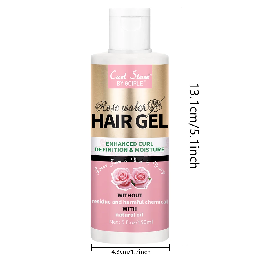 Hair Gel for Curl Define Cream Enhanced Wavy Moisturizer Hydrating Conditioner Rose Extract Bouncy Enhancers Flyaways Control