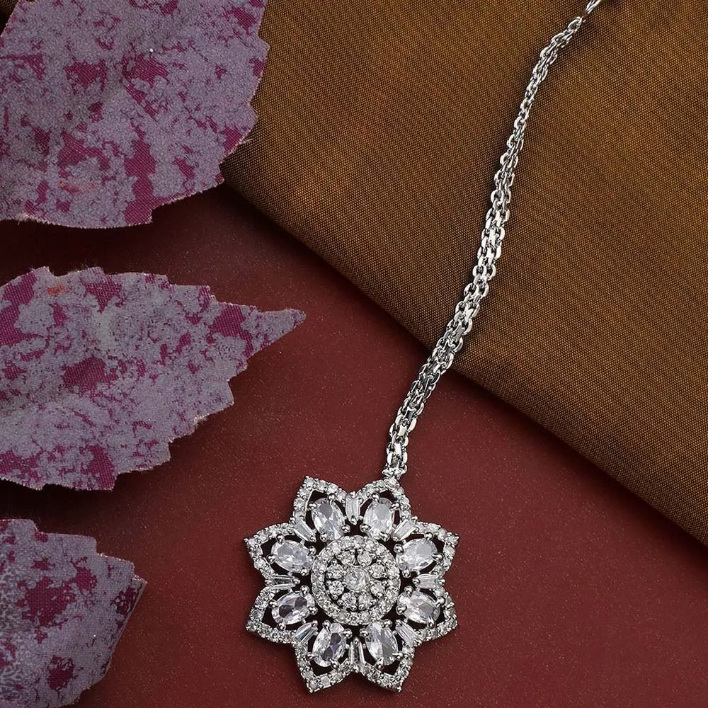 Stonefans Flower Forehead Chain Bridal Headpiece Jewelry Indian Designer Full New Rhinestone Headband Hair Wedding Accessories