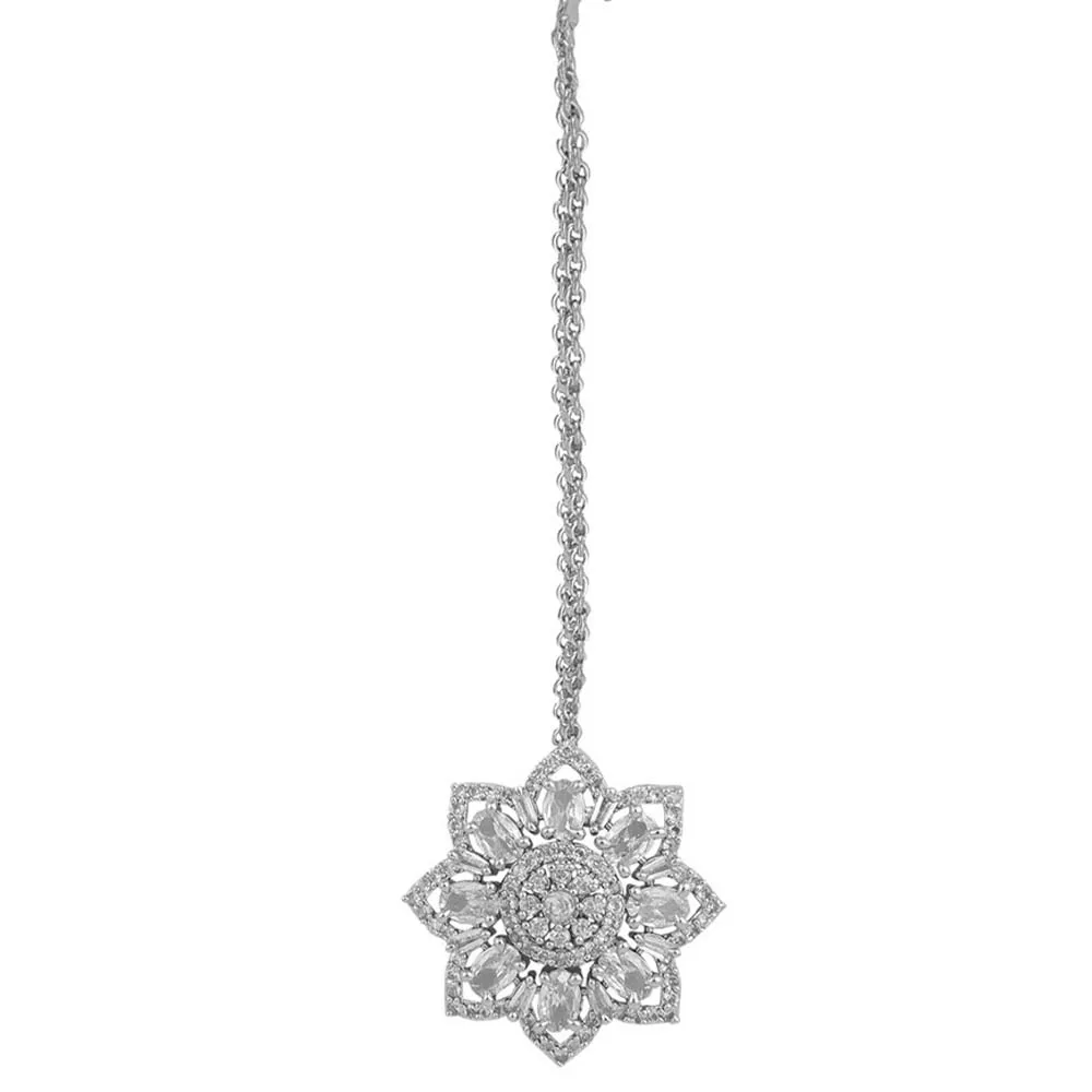 Stonefans Flower Forehead Chain Bridal Headpiece Jewelry Indian Designer Full New Rhinestone Headband Hair Wedding Accessories