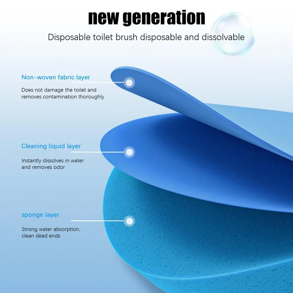 Toilet Wand Kit Soft Toilet Wand Bowl Brush With Holder Toilet Cleaning Kit Automatic Multifunctional Cleaning Supplies For