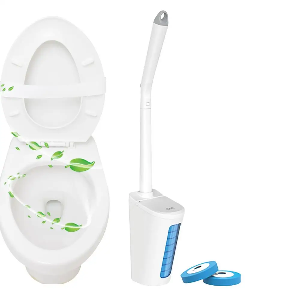 Toilet Wand Kit Soft Toilet Wand Bowl Brush With Holder Toilet Cleaning Kit Automatic Multifunctional Cleaning Supplies For