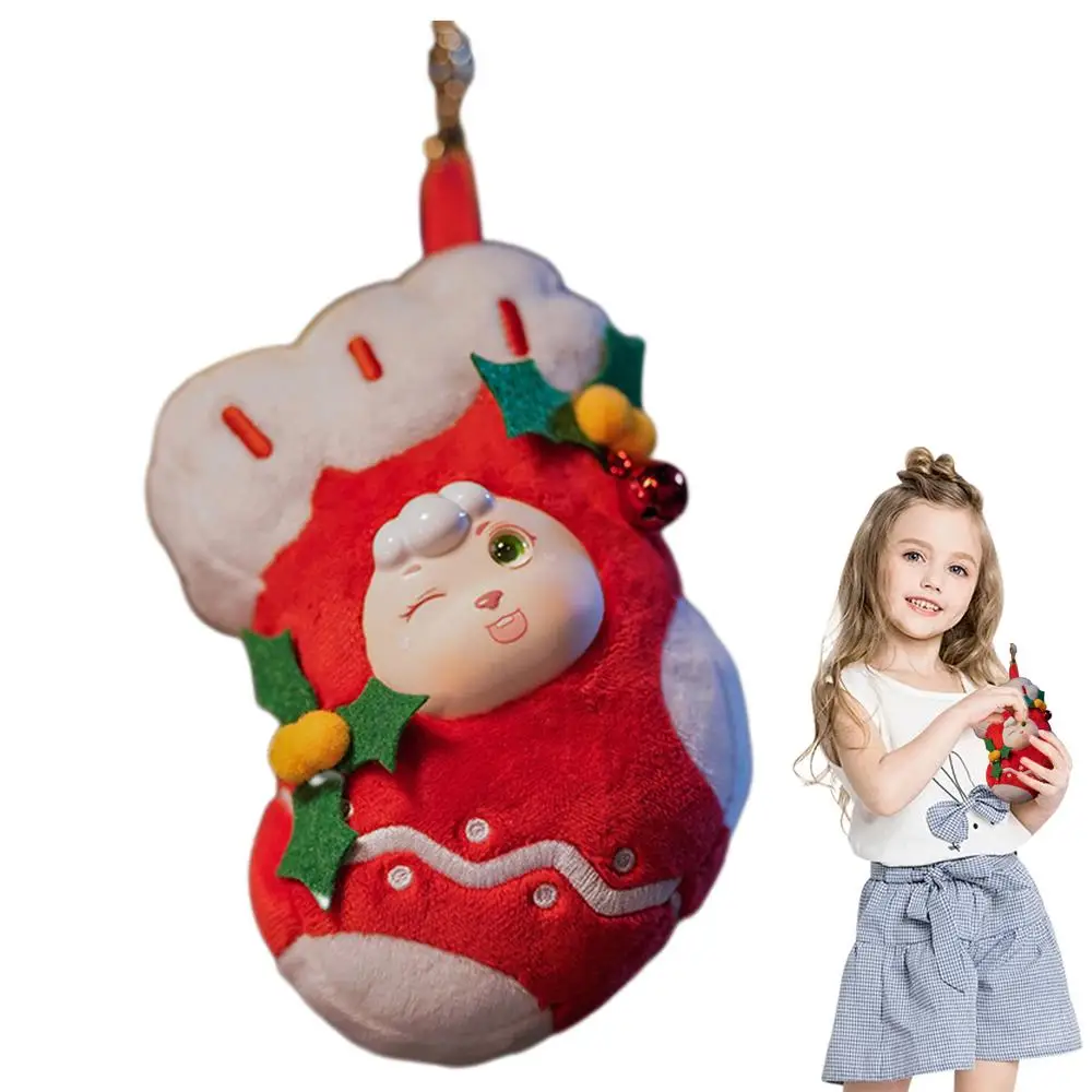 Christmas Stuffed Doll Cute Plushie Santa Snowmen Elk Random Style Cartoon Doll Christmas Fantasy Series Plush Toys Home Decor