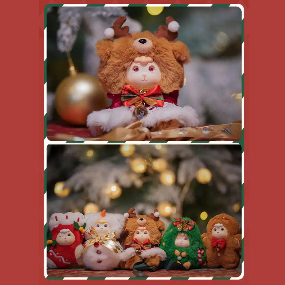 Christmas Stuffed Doll Cute Plushie Santa Snowmen Elk Random Style Cartoon Doll Christmas Fantasy Series Plush Toys Home Decor