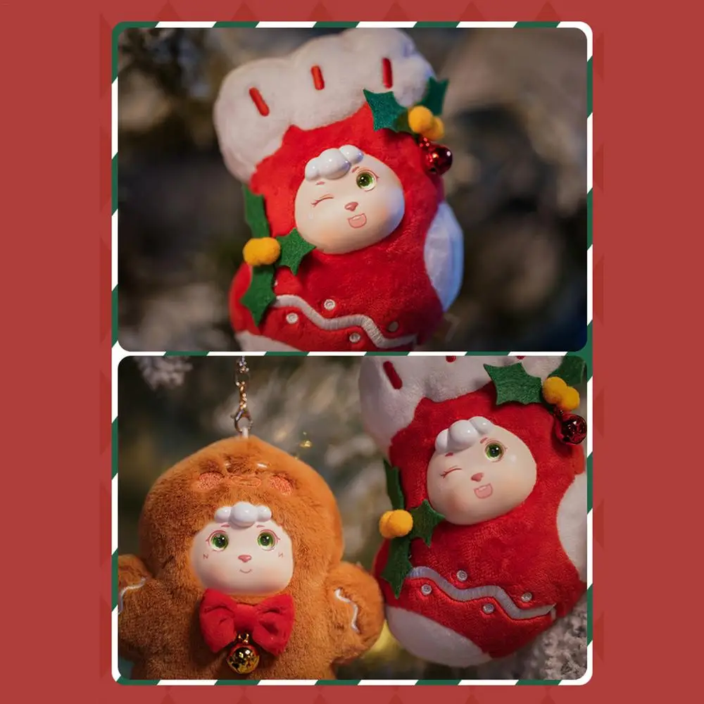 Christmas Stuffed Doll Cute Plushie Santa Snowmen Elk Random Style Cartoon Doll Christmas Fantasy Series Plush Toys Home Decor