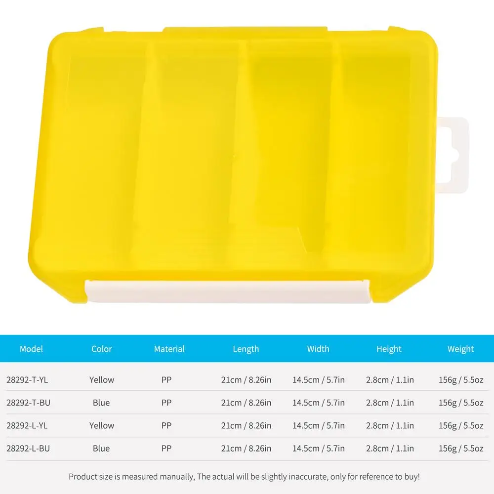 Fishing Lure Box Organizer Fishing Box Small Parts Four Grids Tackle Box Organizer Small Tackle Box Hangable Transparent For