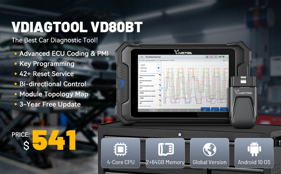 VDIAGTOOL V200PRO 12/24V Automotive Power Circuit Probe Tester 40FT/12M Cable Relay Fuse Tester Fuel Injector Short Circuit Test