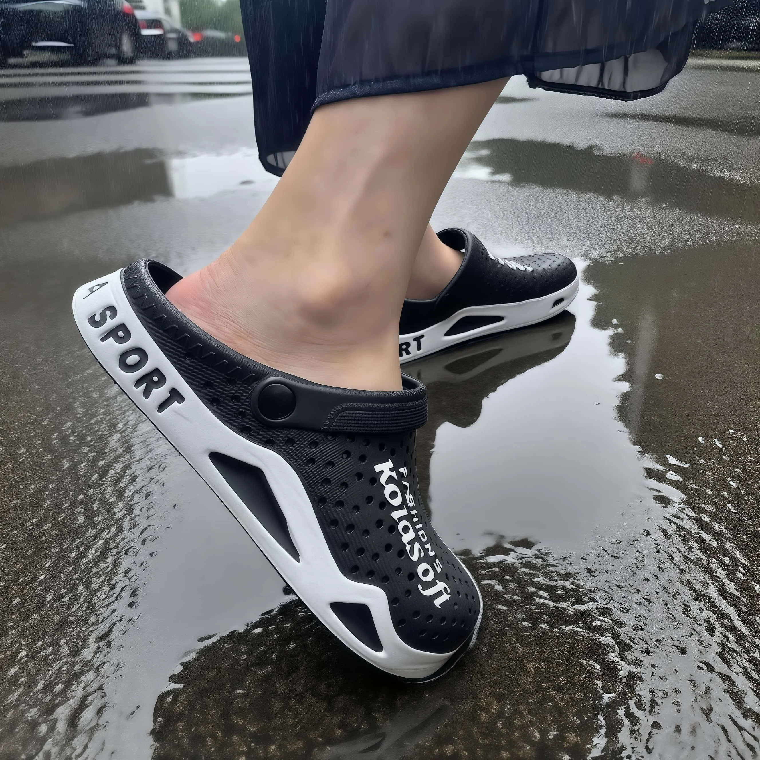 Men's Sandals, Comfortable, Lightweight, Non-Slip, Breathable Indoor and Outdoor Eva Slippers, Outdoor Garden Shoes, Beach Shoes