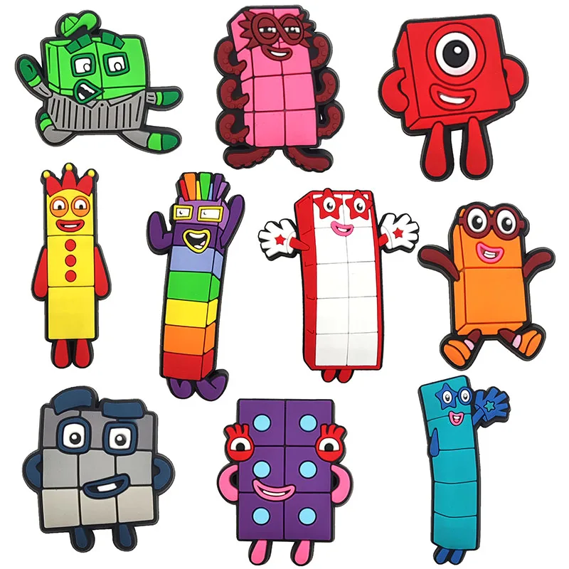 10-100pcs Cute Numbers Shoe Charms For Sandals,Shoe Decoration Accessories Shoe Pins Great Gift For Men Wom