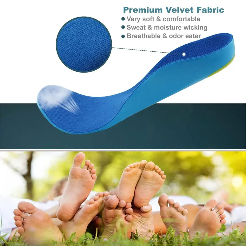Unisex Orthotics Flat Foot High Arch Support Orthopedic Insoles Soft Breathable Orthotic Arch Foot Running Sports Shoes Pads