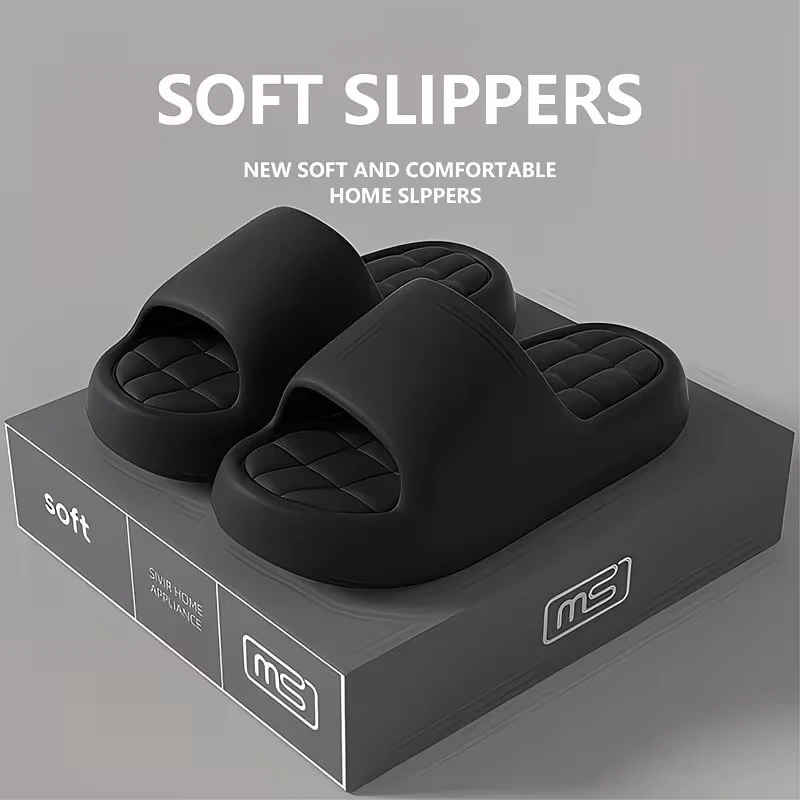 Men Summer Slippers Indoor Soft Sole Memory Insole Bathroom Non Slip Stylish Lightweight Casual Beach Couple Vacation