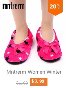 Mntrerm New Cute 2023 Indoor Home Slippers Warm Soft Plush Slippers Non-slip Indoor Fur Slippers Solid Color Cute Women Shoes