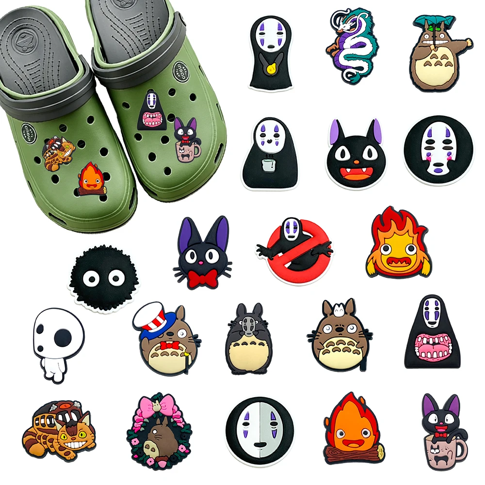 1-20pcs Hot Toys Japan Anime Cartoon Series PVC Shoe Charms Accessories DIY Creativity Sandal Wristbands Decorations Party Gifts