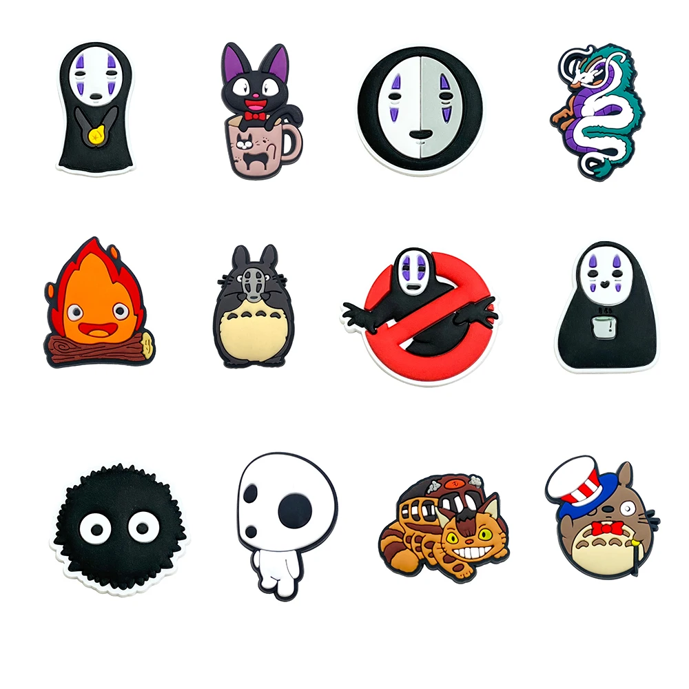 1-20pcs Hot Toys Japan Anime Cartoon Series PVC Shoe Charms Accessories DIY Creativity Sandal Wristbands Decorations Party Gifts