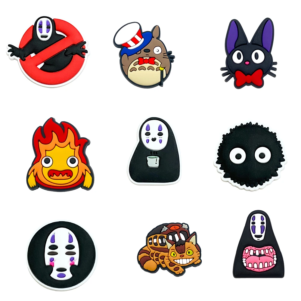 1-20pcs Hot Toys Japan Anime Cartoon Series PVC Shoe Charms Accessories DIY Creativity Sandal Wristbands Decorations Party Gifts