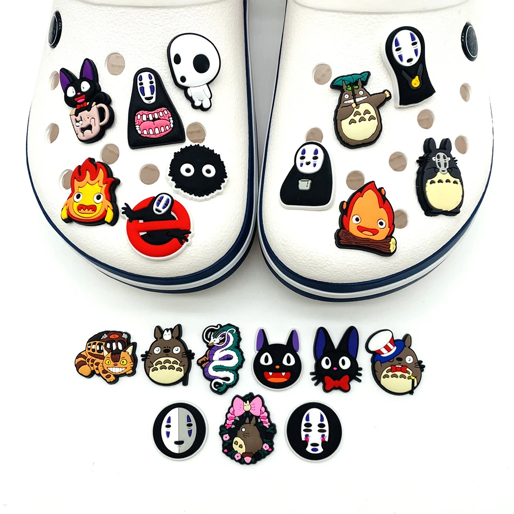 1-20pcs Hot Toys Japan Anime Cartoon Series PVC Shoe Charms Accessories DIY Creativity Sandal Wristbands Decorations Party Gifts