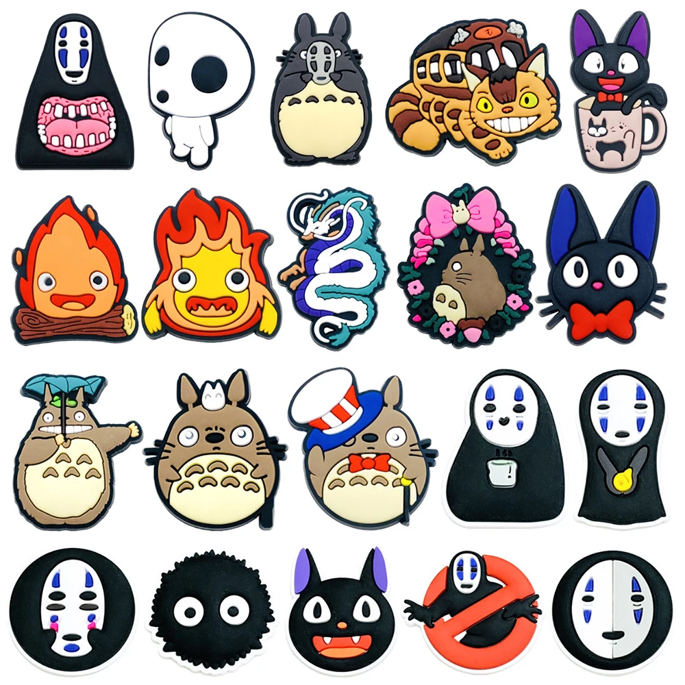 1-20pcs Hot Toys Japan Anime Cartoon Series PVC Shoe Charms Accessories DIY Creativity Sandal Wristbands Decorations Party Gifts