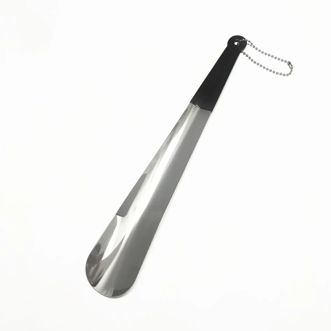 Simple Stainless Steel Shoe Horn: Slip on Shoes While Standing. No Bending. Easy-Grip with Hanging Hole. Fits All Footwear.