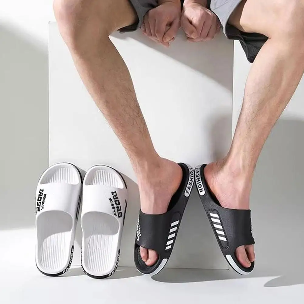 Unisex EVA Slippers 40-47 Flat Sole Home Slippers Fashion Open Toe Sandals for Home Beach Shower Indoor Outdoor Shoes