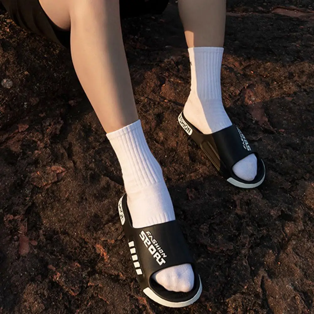 Unisex EVA Slippers 40-47 Flat Sole Home Slippers Fashion Open Toe Sandals for Home Beach Shower Indoor Outdoor Shoes