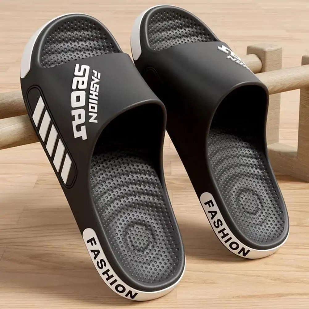 Unisex EVA Slippers 40-47 Flat Sole Home Slippers Fashion Open Toe Sandals for Home Beach Shower Indoor Outdoor Shoes