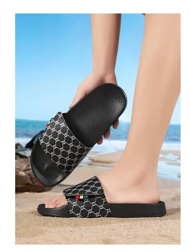 Slippers Men Women Slipper High Quality Beach Slipper Anti-slip Bedroom Slides Light Non-slip Tenis Luxury Slides Plus Size36-48