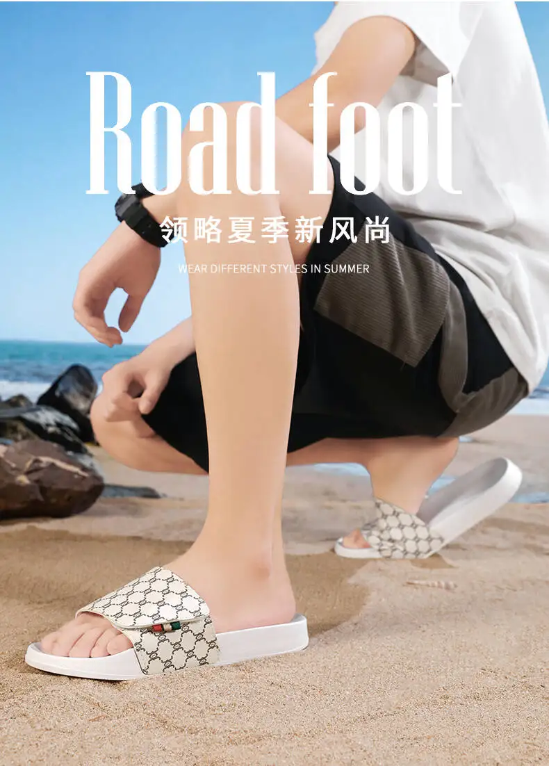 Slippers Men Women Slipper High Quality Beach Slipper Anti-slip Bedroom Slides Light Non-slip Tenis Luxury Slides Plus Size36-48